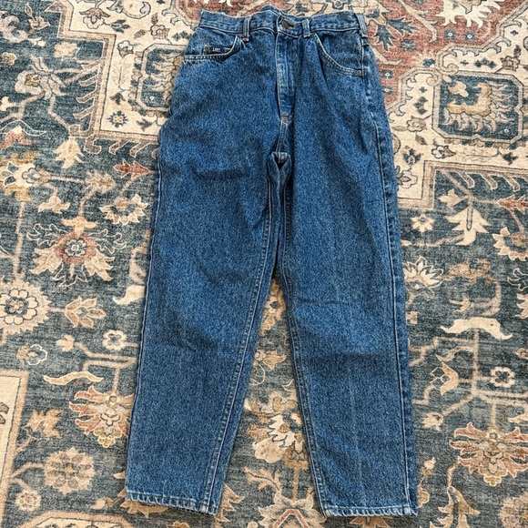 Vintage US Union Made Lee 10 Petite Relaxed Fit Blue Jeans - Picture 1 of 10